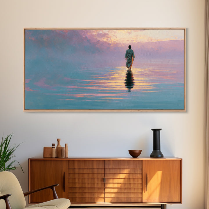 Fields Of Grace – Framed Canvas Print – Christian Wall Art – Christmas Art – Christian Art Canvas – Christian Christmas Art – Jesus Paintin