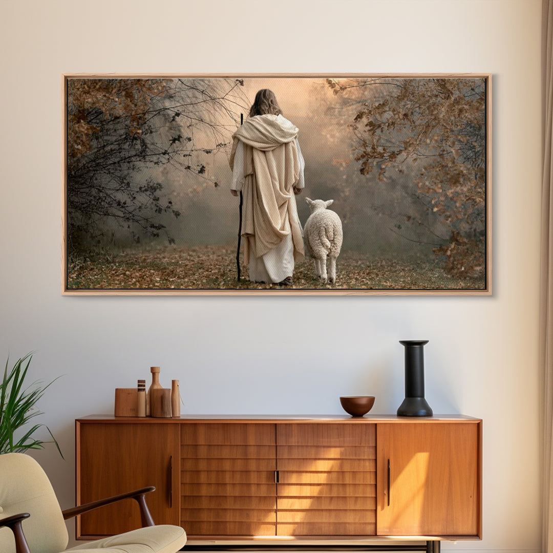 Path Of Peace – Framed Canvas Print – Christian Art Canvas – Christian Gift – Jesus Art Print – Christian Christmas Art – Christian Decor