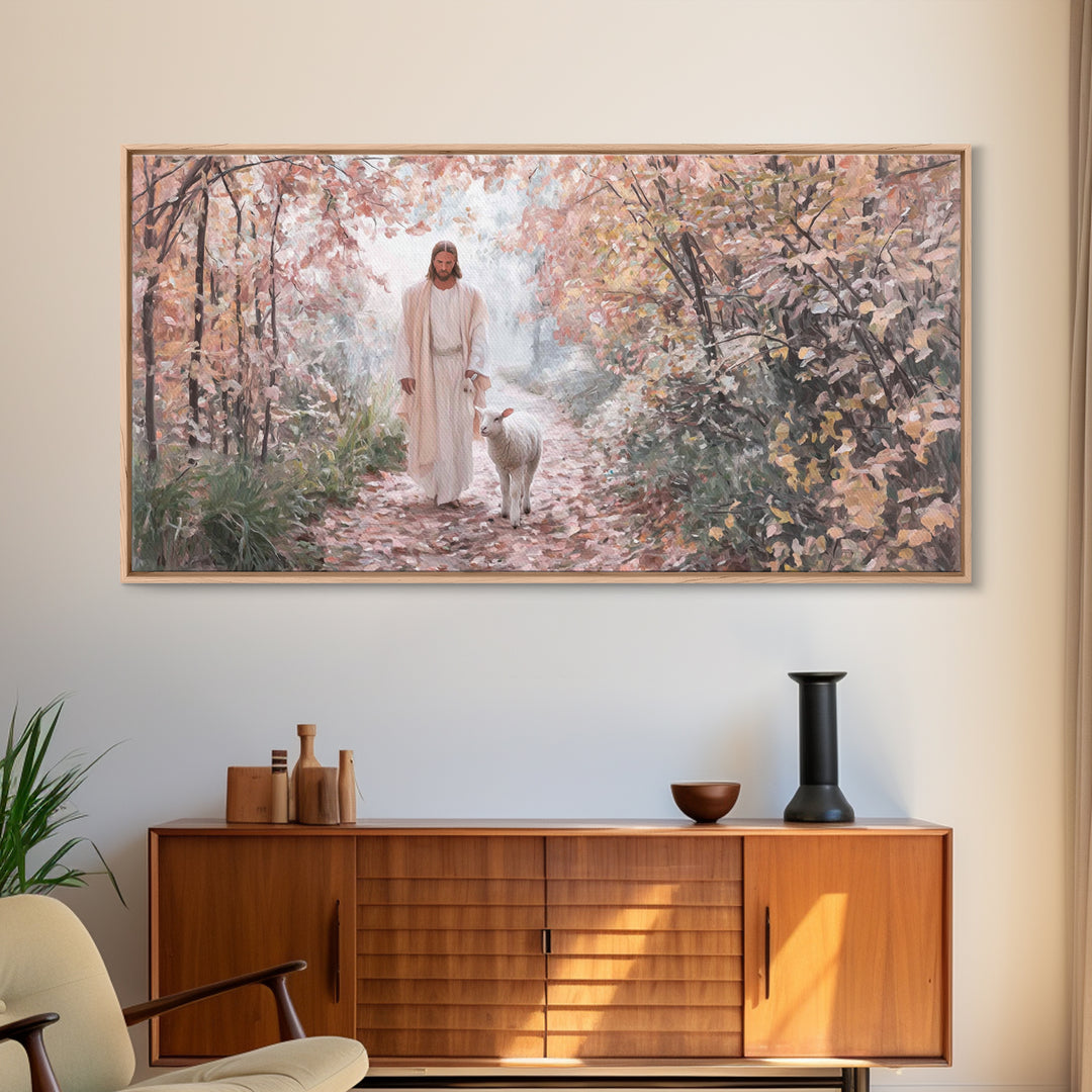 Fields Of Mercy – Framed Canvas Print – Christian Christmas Art – Christian Art Canvas – Jesus Painting – Christian Wall Art – Faith Art