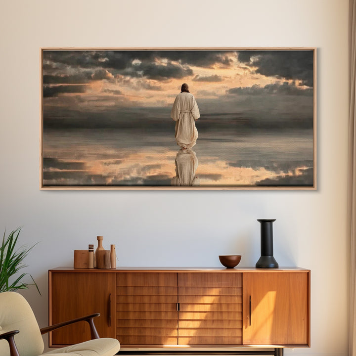 Desert Light – Framed Canvas Print – Christian Wall Art – Jesus Painting – Christian Art Canvas – Christmas Art – Holiday Art – Art
