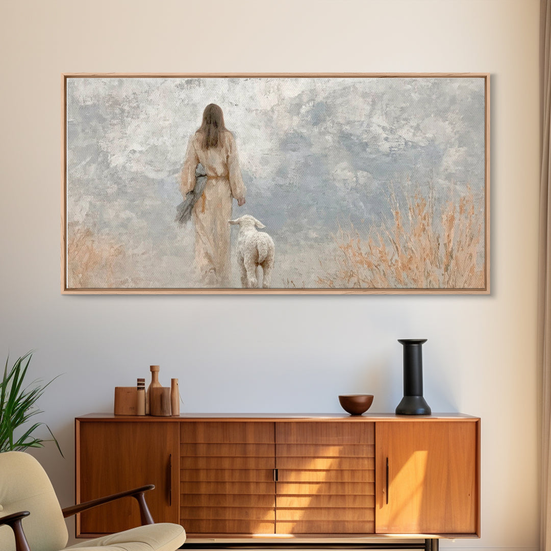 Shepherd's Road | Framed Canvas Print | Christian Art | Jesus Canvas Art | Christmas Wall Art | Christian Painting | Holiday Art