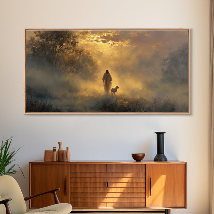 Dawn Of Hope - Framed Canvas Print - Christian Wall Art - Jesus Painting - Christmas Art - Christian Decoration - Modern Christian Art