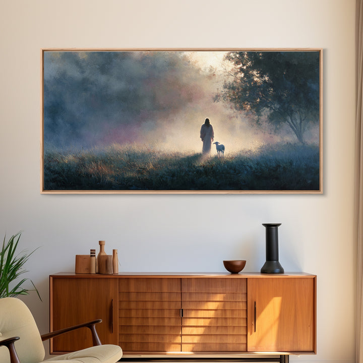 Dawn Of Grace | Framed Canvas Print | Christian Art | Christian Wall Art | Jesus Painting | Christian Christmas Art | Christian Canvas Art