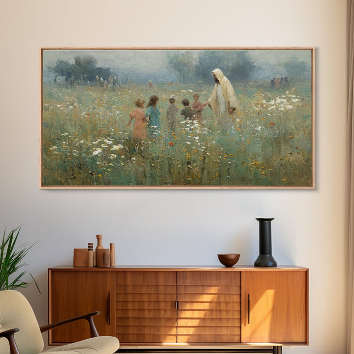 Children Of Light – Framed Canvas Print – Christian Wall Art – Christian Art Canvas – Jesus Painting – Christian Christmas Art – Christian