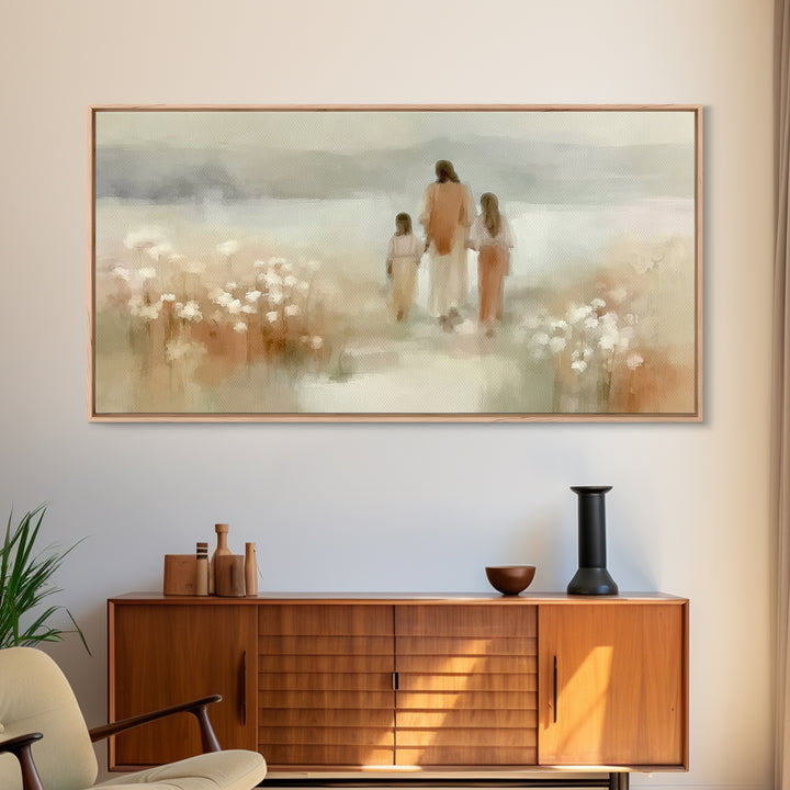Path Of Mercy – Framed Canvas Print – Christian Wall Art – Christian Art Work – Jesus Painting – Modern Christian Art – Christian Decoratio
