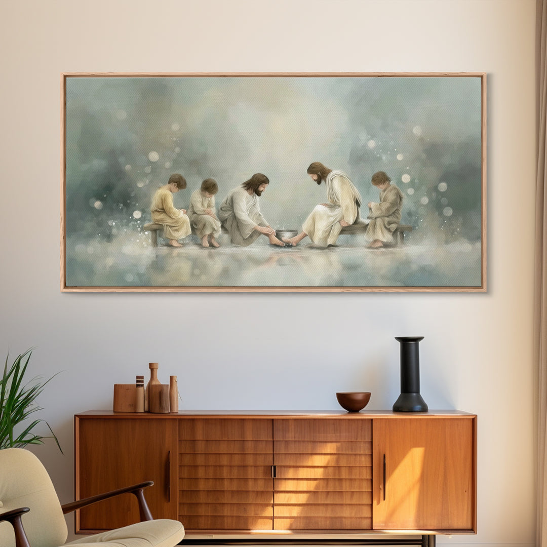 Servant Of Grace – Framed Canvas Print – Christian Wall Art – Jesus Painting – Christian Art Work – Modern Christian Art – Christian Decor