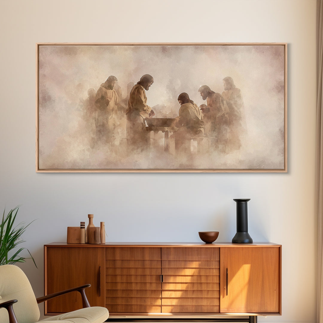 Upper Room Light – Framed Canvas Print – Christian Wall Art – Jesus Painting – Christian Art Canvas – Christian Decorations – Modern Christ
