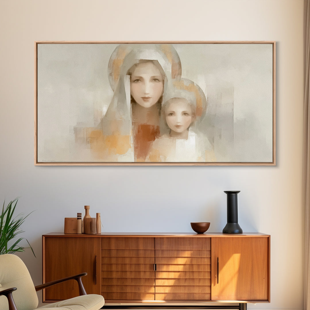 Sacred Reflection – Framed Canvas Print – Jesus Wall Art – Christian Art Canvas – Christian Decor for Home – Subtle Christian Paintings – C