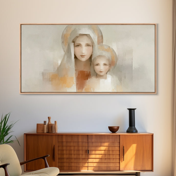 Sacred Reflection – Framed Canvas Print – Jesus Wall Art – Christian Art Canvas – Christian Decor for Home – Subtle Christian Paintings – C