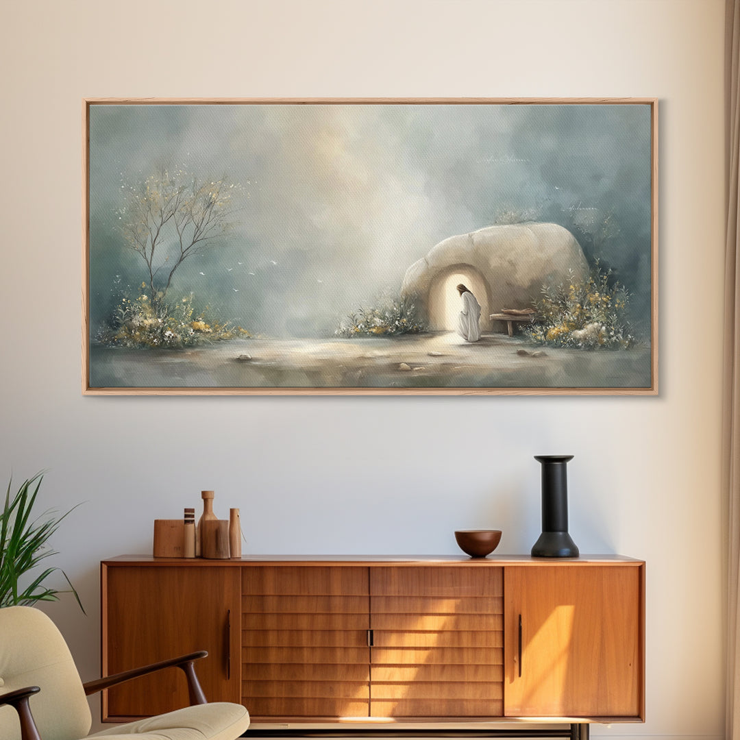 Morning Reverence – Framed Canvas Print – Large Christian Art – Jesus Painting – Christian Wall Art – Christian Art Canvas – Christmas Art