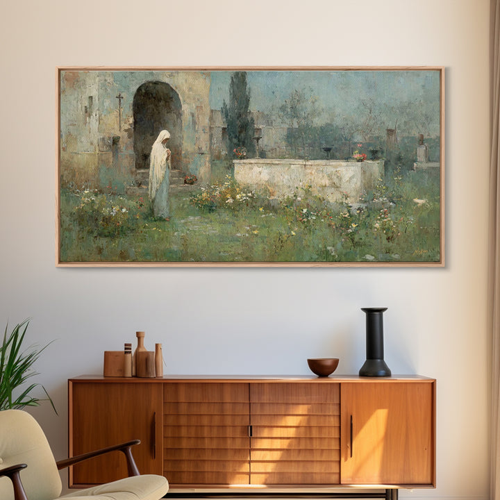 Eternal Bloom – Framed Canvas Print – Christian Wall Art – Large Christian Art – Christmas Art – Christian Art Canvas – Jesus Painting