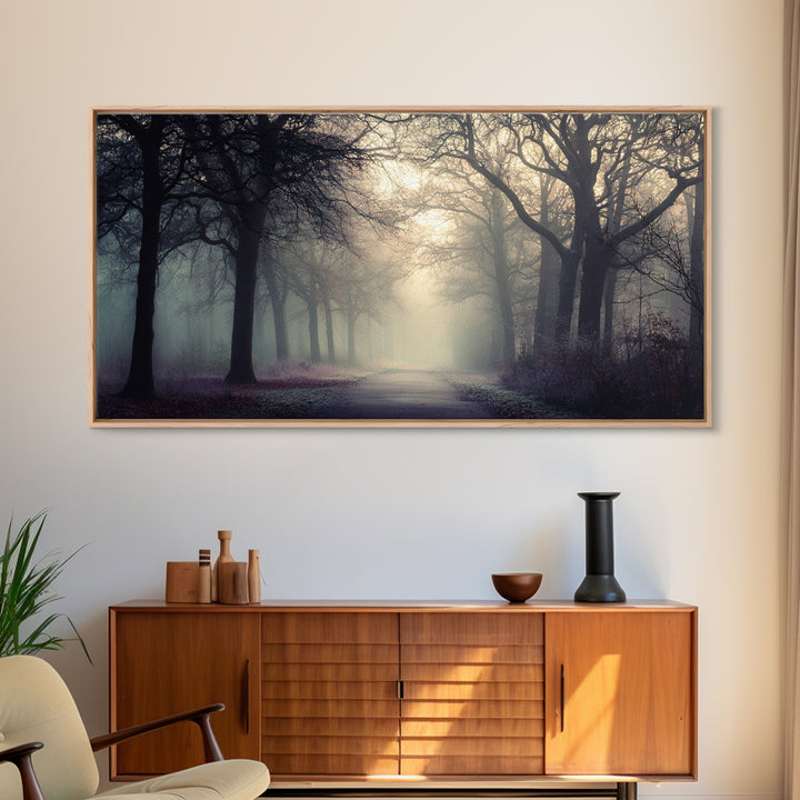 Forest Of Grace – Framed Canvas Print – Christian Wall Art – Christian Art Canvas – Moody Christian Art – Christmas Art – Jesus Painting