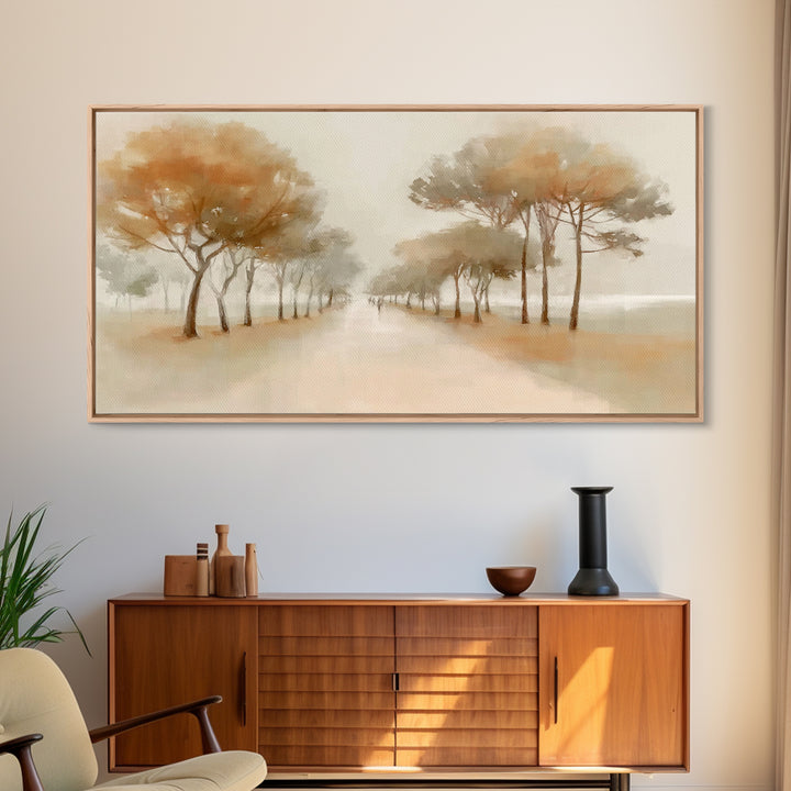 Autumn Walk Light – Framed Canvas Print – Christian Wall Art – Christian Art Canvas – Subtle Christian Art – Christian Gift Ideas
