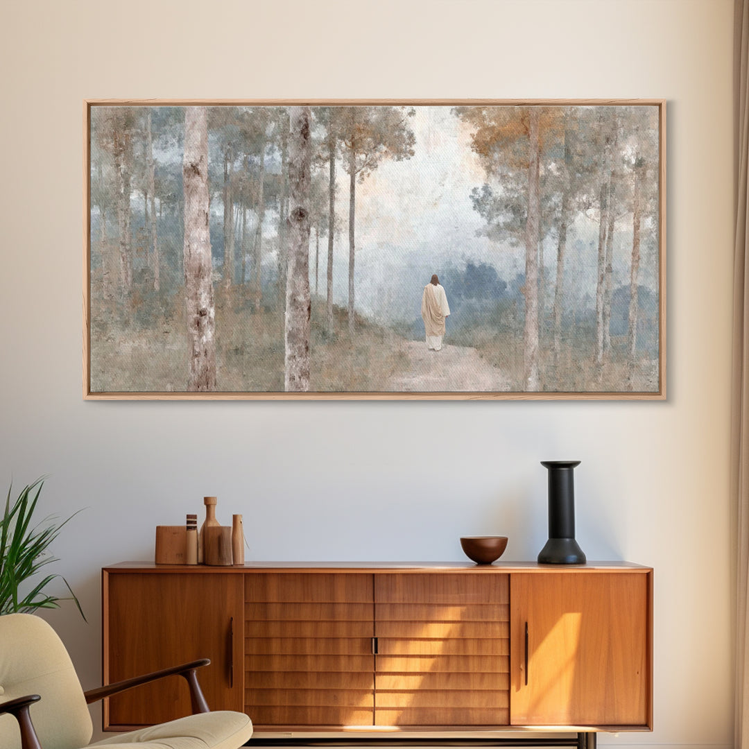 Path Of Mercy – Framed Canvas Print – Christian Wall Art – Christian Art Canvas – Jesus Painting – Subtle Christian Art – Christmas Art