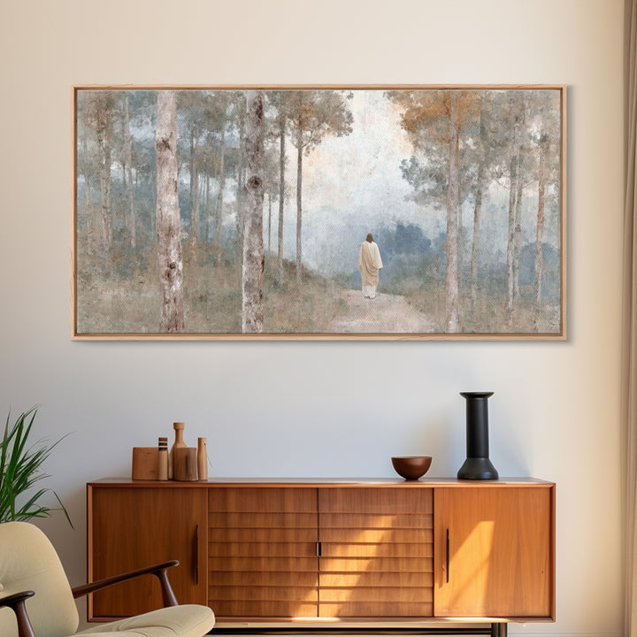Path Of Mercy – Framed Canvas Print – Christian Wall Art – Christian Art Canvas – Jesus Painting – Subtle Christian Art – Christmas Art