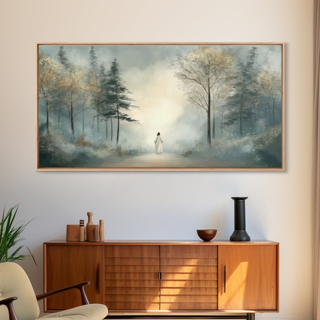 Holy Path Mist – Framed Canvas Print – Christian Wall Art – Christian Art Canvas – Subtle Christian Art – Christian Gift – Christmas Art