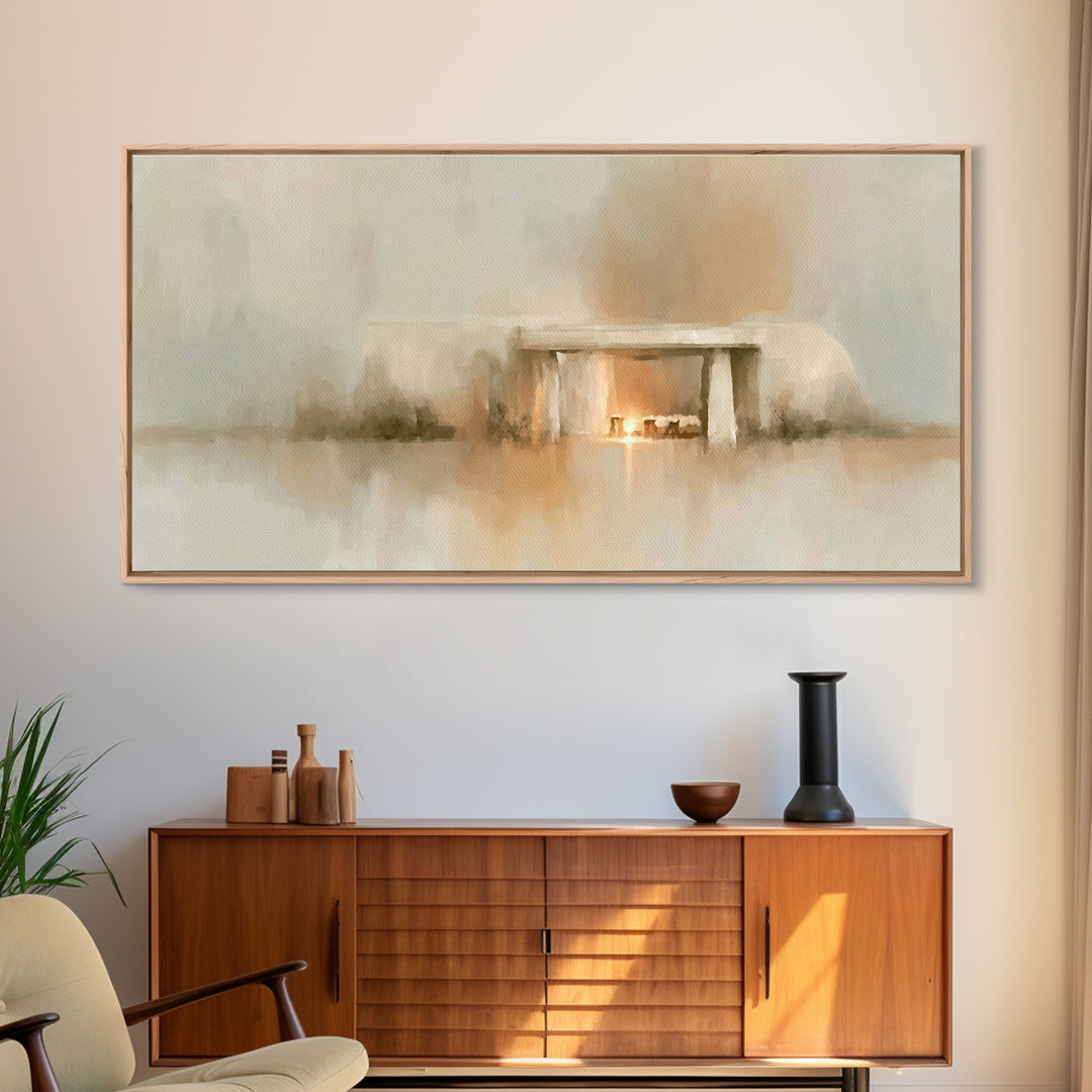 Desert Sanctuary – Framed Canvas Print – Christian Wall Art – Christian Art Canvas – Jesus Painting – Moody Christmas Art
