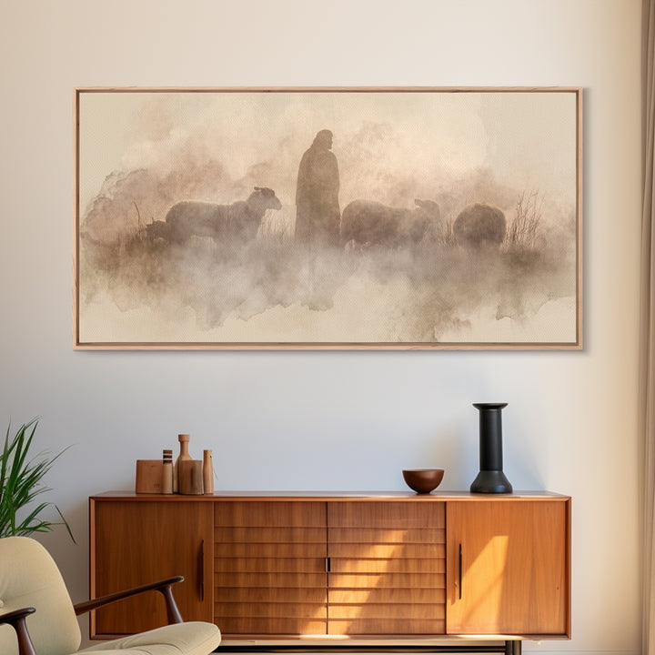 Dawn Of Grace – Framed Canvas Print – Christian Art Canvas – Jesus Painting – Christian Decorations – Christian Wall Art – Christmas Art