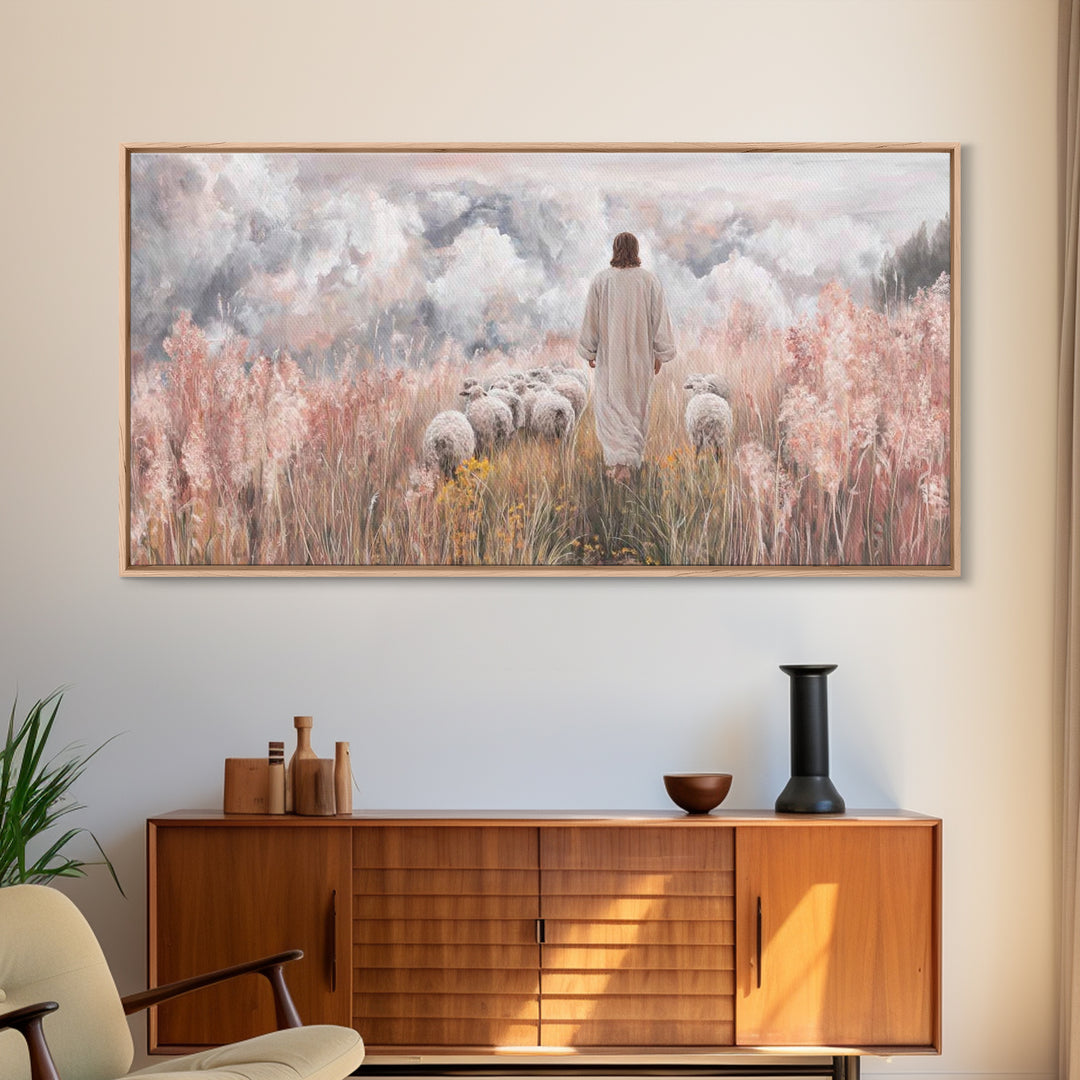 Clouds Of Promise – Framed Canvas Print – Christian Art Canvas – Jesus Painting – Christian Wall Art – Christian Gift Ideas – Christmas Art