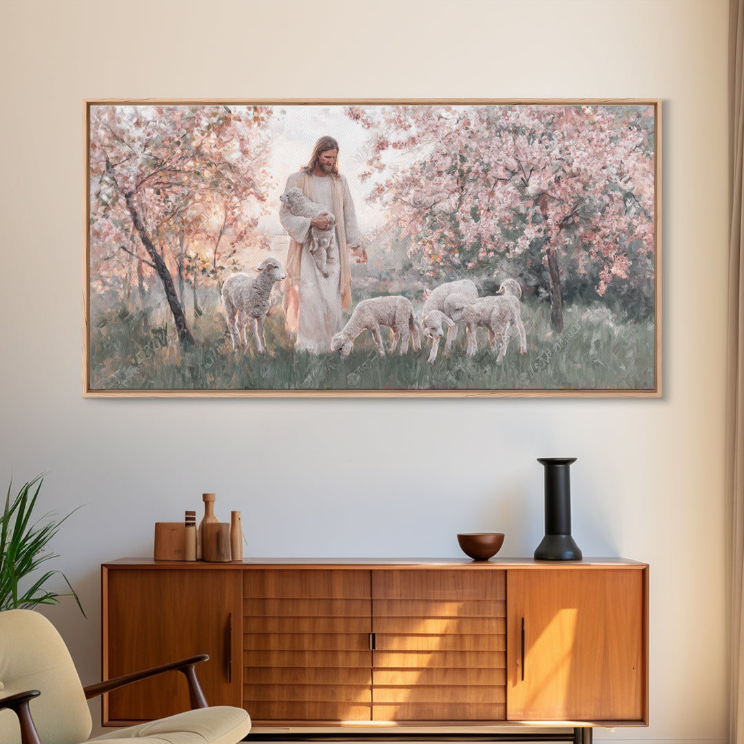 Blossom Covenant | Framed Canvas Print | Christian Christmas Art | Jesus Wall Art | Christian Art Gift | Subtle Christian Art