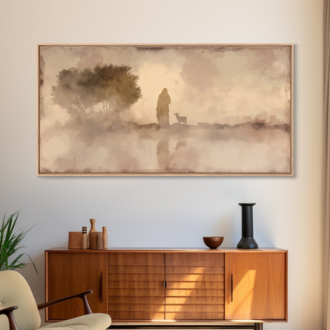 Divine Journey | Framed Canvas Print | Christian Art Canvas | Christian Wall Art | Jesus Painting | Subtle Christian Art | Christian Decor