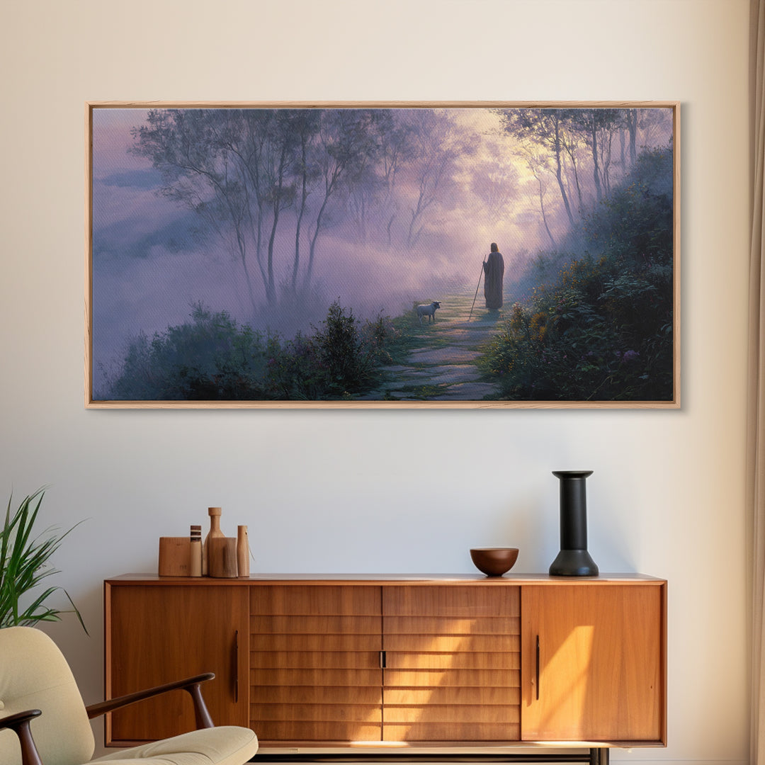 Graceful Fields – Framed Canvas Print – Christian Art Canvas – Christian Wall Art – Jesus Painting – Vintage Christian Art – Christian Deco