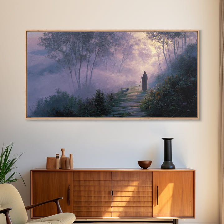 Graceful Fields – Framed Canvas Print – Christian Art Canvas – Christian Wall Art – Jesus Painting – Vintage Christian Art – Christian Deco