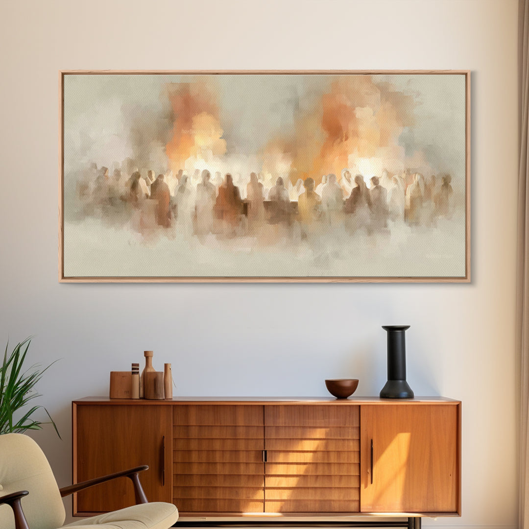 Gathered Glory – Framed Canvas Print – Christian Art Canvas – Christian Wall Art – Modern Christian Art – Christian Decorations – Christmas