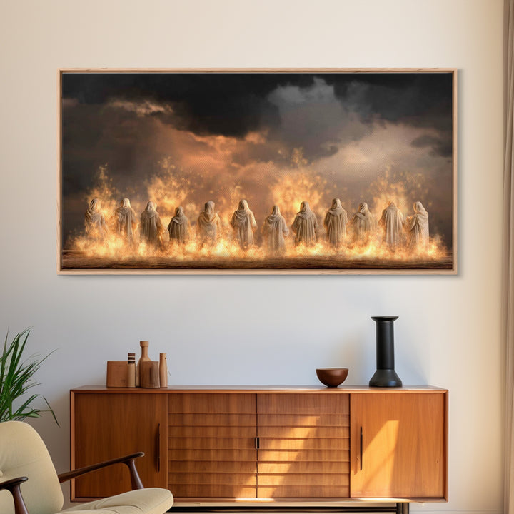 Dawn Of Reverence | Framed Canvas Print | Christian Wall Art | Jesus Painting | Christian Art Print | Christmas Art Work