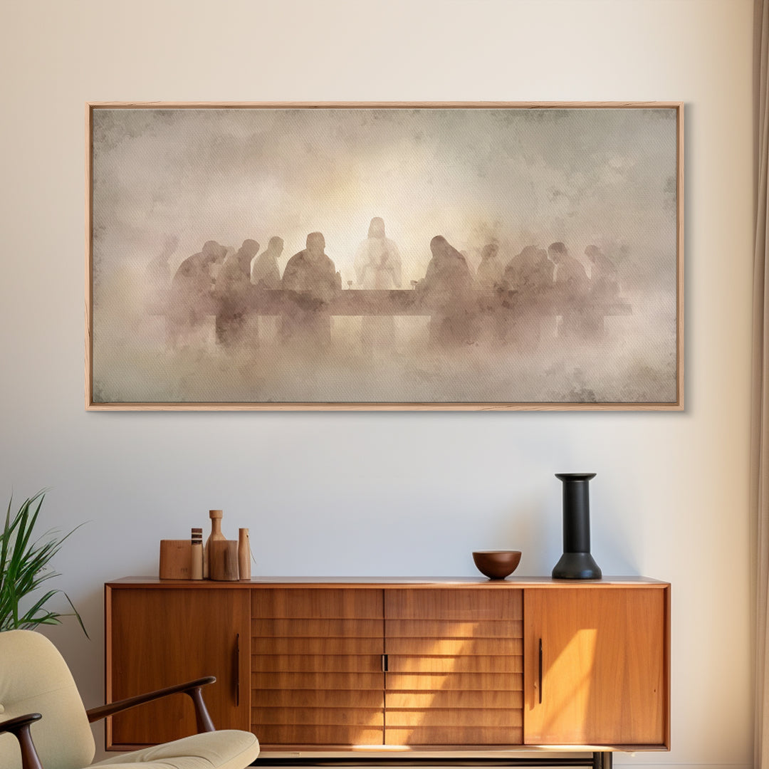 Last Supper Reverence – Framed Canvas Print – Christian Wall Art – Christian Art Canvas – Jesus Painting – Christian Christmas Art – Christ