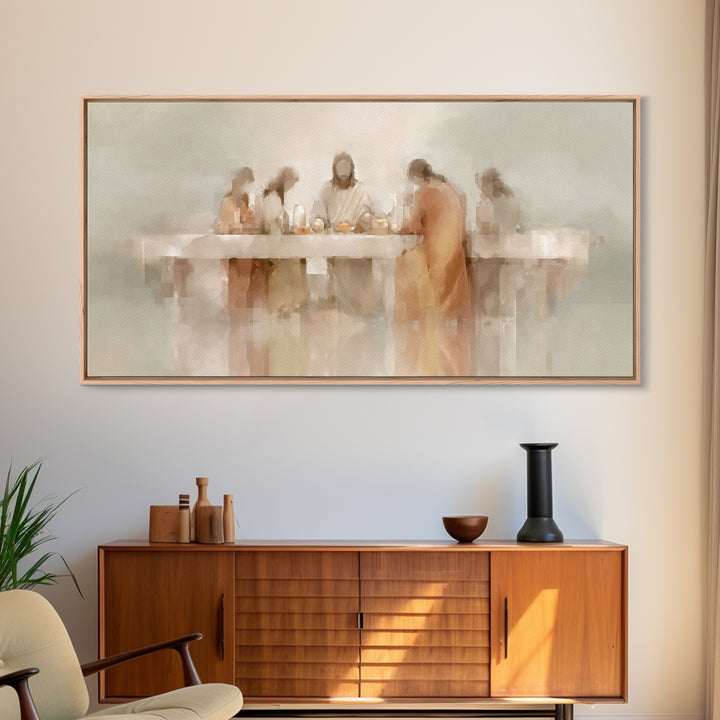 Table Of Grace – Framed Canvas Print – Christian Art Canvas – Jesus Painting – Christian Wall Art – Christian Decor – Christmas Art