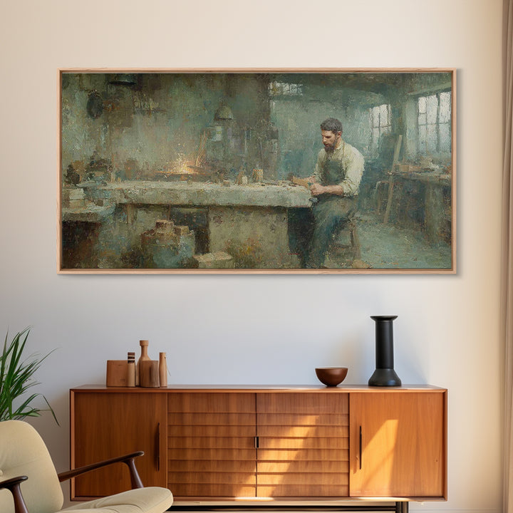 Quiet Labor Grace – Framed Canvas Print – Christian Wall Art – Christian Art Canvas – Christian Decor – Christian Gift – Jesus Painting