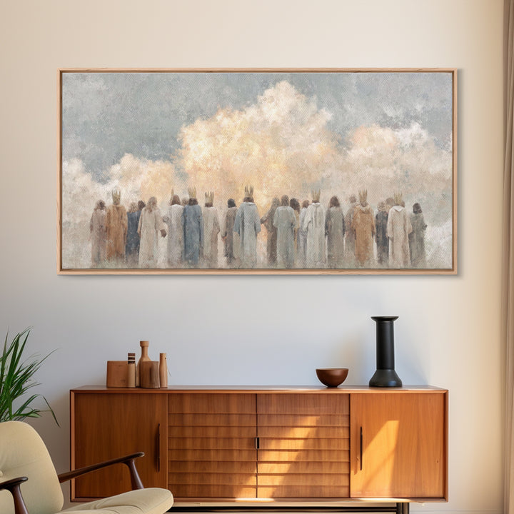 Crowns Of Glory – Framed Canvas Print – Christian Wall Art – Christian Art Print – Subtle Christian Art – Modern Christian Painting – Chris