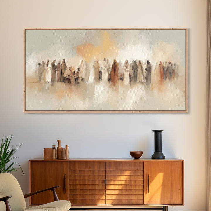 Sacred Communion – Framed Canvas Print – Christian Art Canvas – Minimalist Christian Art – Christian Wall Art – Modern Christian Art – Chri