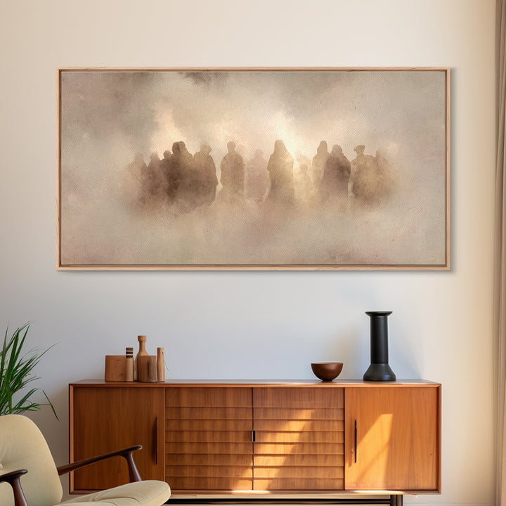 Cloudborn Fellowship – Framed Canvas Print – Christian Art – Christian Wall Art – Moody Christian Art – Abstract Christian Art – Christian