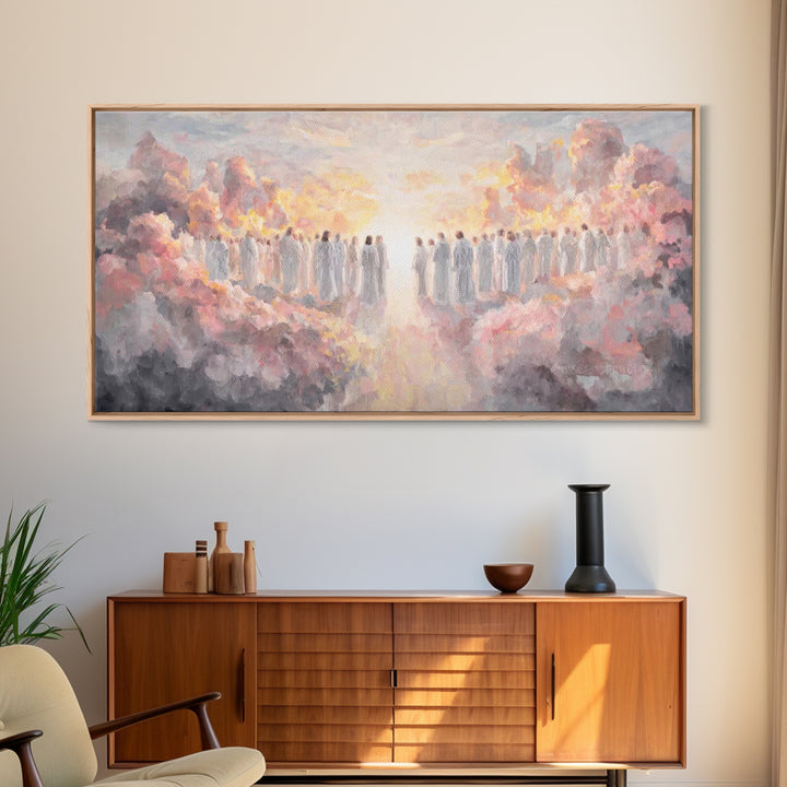 Celestial Pathway – Framed Canvas Print – Christian Wall Art – Christian Art Painting – Subtle Christian Art – Modern Christian Painting –