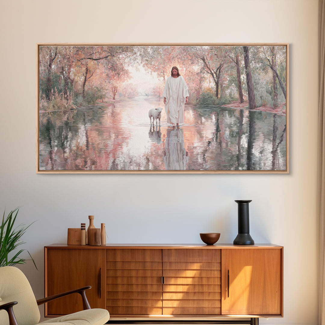 Holy Infant Calm – Framed Canvas Print – Christian Wall Art – Jesus Christmas Art – Christian Art Canvas – Christmas Art Prints