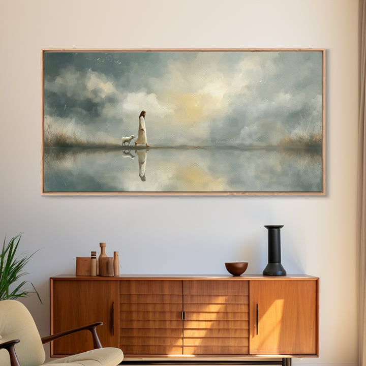 River Of Mercy – Framed Canvas Print – Christian Wall Art – Christian Art Canvas – Jesus Art Print – Christmas Art Prints