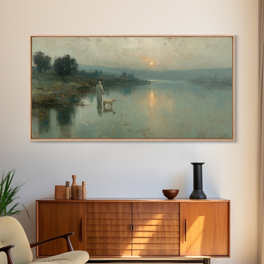 Heavenly Dawn Glory, Framed Canvas Print, Christian Wall Art, Jesus Art Print, Christian Art Canvas, Christmas Art Prints, Christian Christ