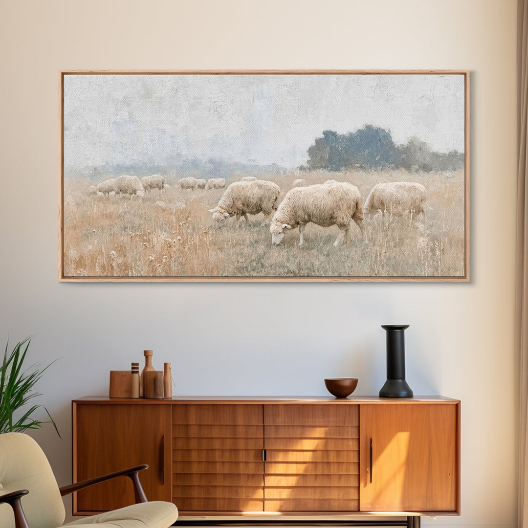 Graceful Flock Morning – Framed Canvas Print – Christian Wall Art – Christian Art Canvas – Jesus Painting – Christian Christmas Art – Chris