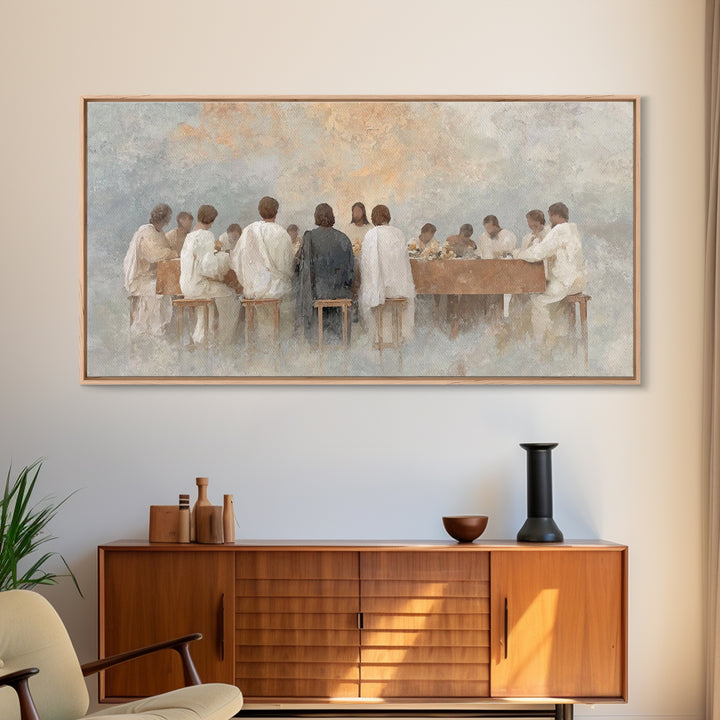 Radiant Communion – Framed Canvas Print – Christian Art – Christian Painting – Jesus Wall Art – Christian Christmas Art – Christian Decor