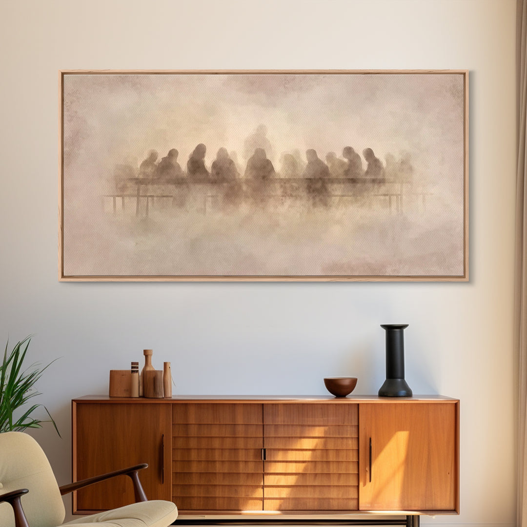 Divine Banquet – Framed Canvas Print – Christian Art Canvas – Christian Christmas Art – Jesus Painting – Christian Wall Art – Christian Gif