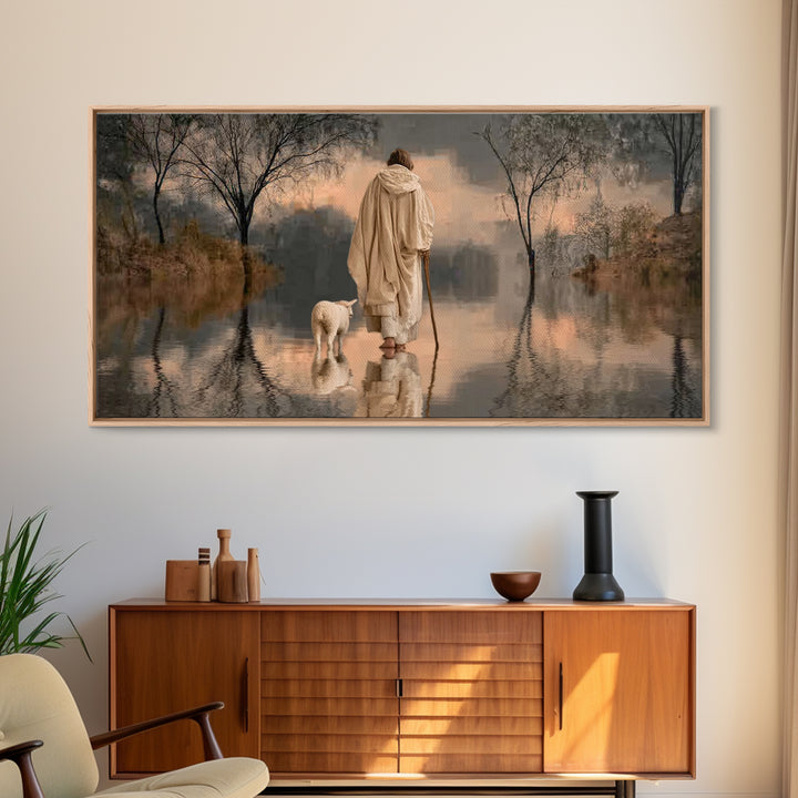 Path Of Grace - Framed Canvas Print - Jesus Painting - Christian Art Canvas - Christian Wall Art - Christian Christmas Art