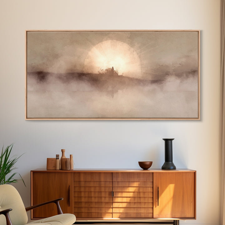 Radiant Dawn - Framed Canvas Print - Christian Christmas Art - Christian Wall Art - Jesus Painting - Modern Christian Art