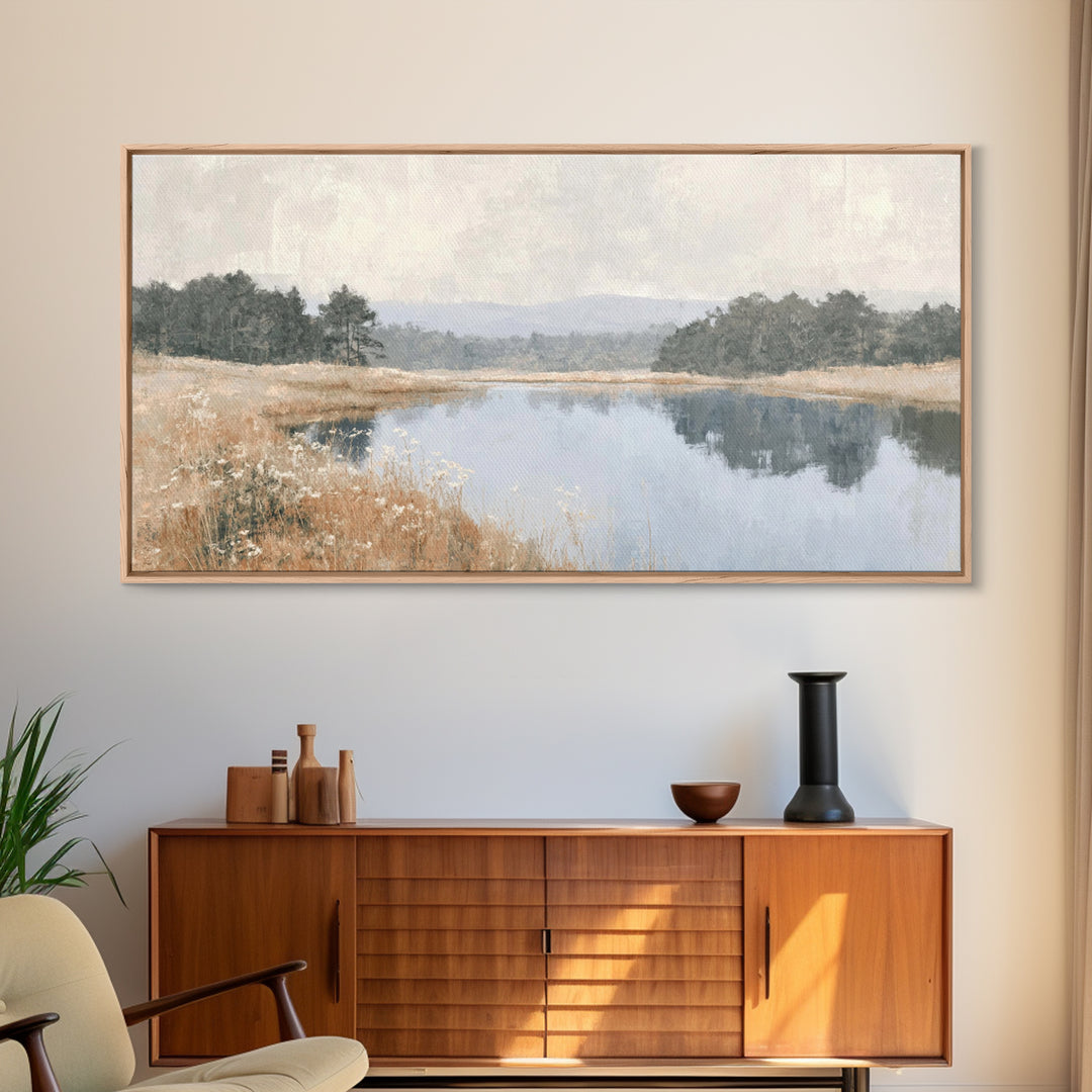 Fields Of Peace - Framed Canvas Print - Christian Art Canvas - Subtle Christian Paintings - Christian Art Print - Christian Decor