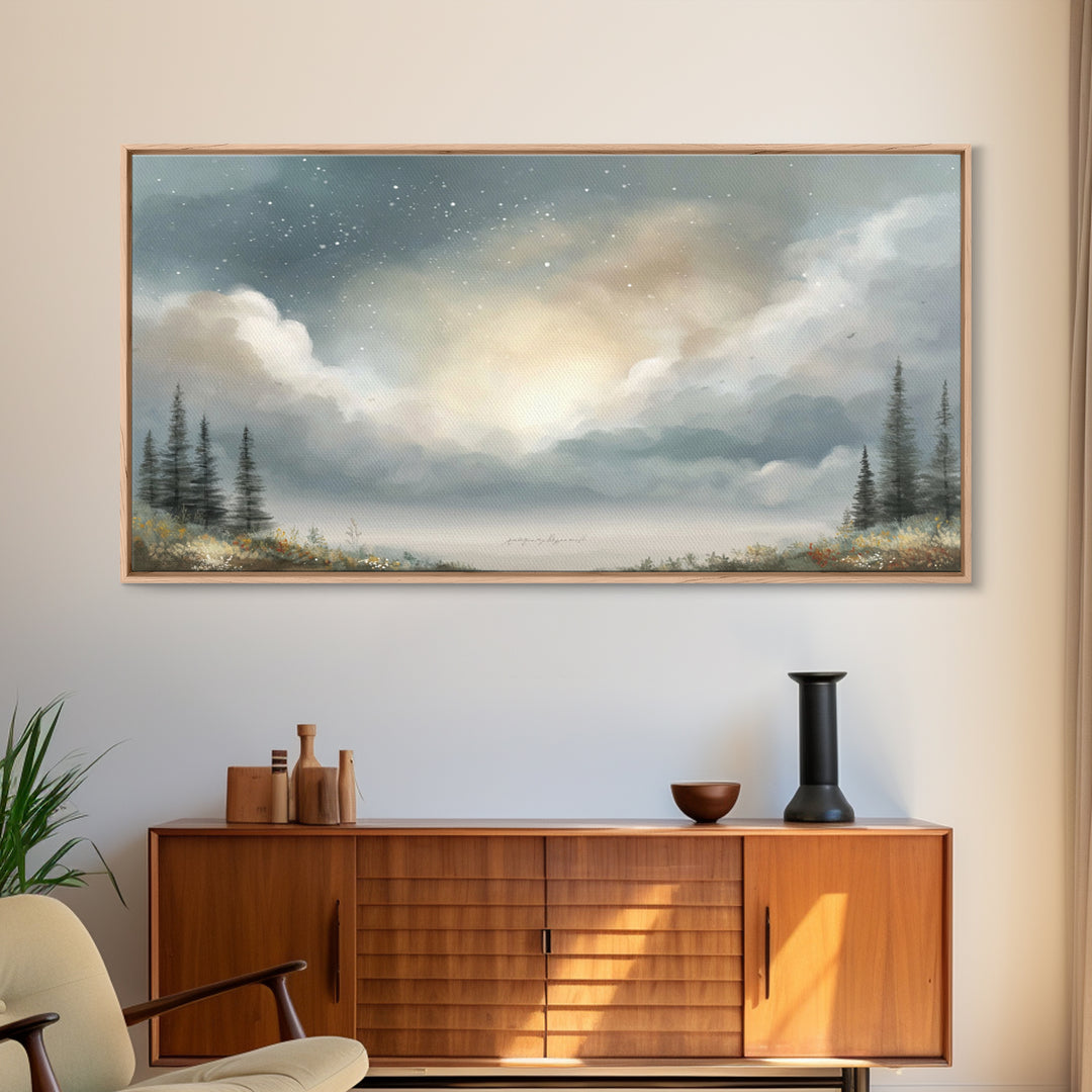 Heaven’s Horizon - Framed Canvas Print - Modern Christian Art - Christian Wall Art - Christian Art Print - Christian Gift