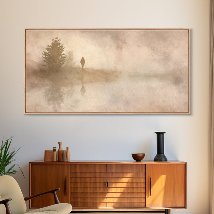 Desert Hush Reverence | Framed Canvas Print | Christian Wall Art | Subtle Christian Art | Christian Art Canvas | Jesus Painting | Christian
