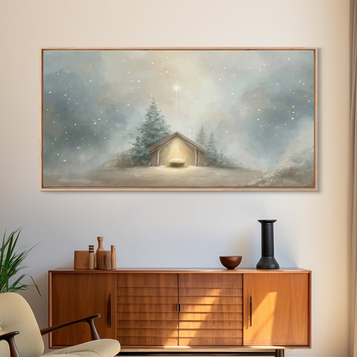 Star of Bethlehem – Framed Canvas Print – Christmas Art – Christian Wall Art – Christian Christmas Art – Christian Art Canvas – Christian D