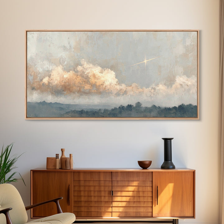 Guiding Star Dawn | Framed Canvas Print | Christian Wall Art | Subtle Christian Art | Christmas Art Work | Christian Art Canvas