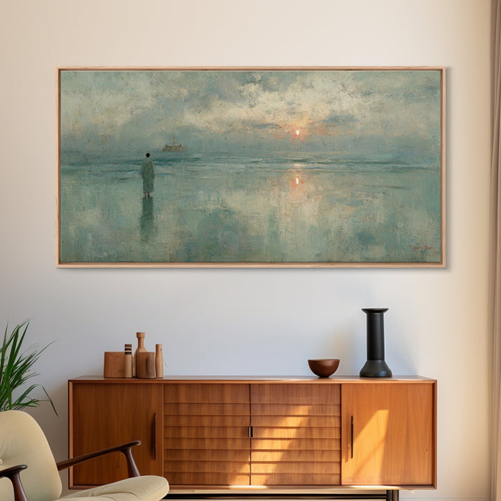 Solitary Grace Path – Framed Canvas Print – Christian Wall Art – Christian Art Canvas – Jesus Painting – Subtle Christian Art – Christian D